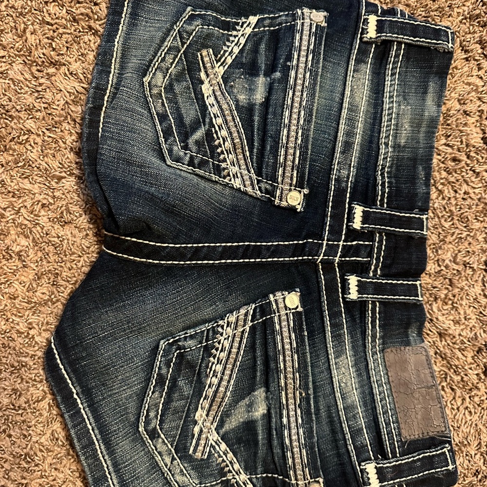 BKE Dark Blue Women's Jeans with White Stitching